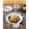 thumbnail image 3 of 15 Inch Round Placemats Set of 6, Grey Snowman Christmas Non Slip Heat Insulation PP Table Mats, Xmas Tree Snowflake Elk Gifts Washable Place Mats for Kitchen Dining Party Table Decor, 3 of 7