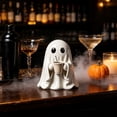 thumbnail image 6 of 3.94 Inch Cute Ghost Figurine Holding Coffee Cup, Spooky Resin Ghost Statue Tabletop Decor for Halloween Coffee Station Kitchen Shelf, 6 of 7