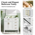 thumbnail image 4 of FFZ 36" White Modern Bathroom Vanity with Ceramic Sink, Soft Close Doors, 4 Drawers for Storage, Elegant Design for Small Bathrooms, 4 of 6