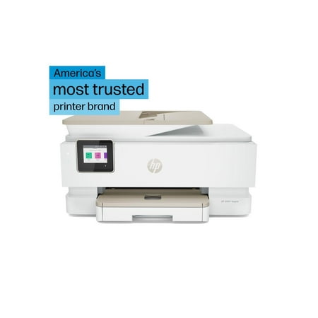 HP - ENVY Inspire 7955e Wireless All-In-One Inkjet Photo Printer with 3 months of Instant Ink included with HP+ - White & Sandstone