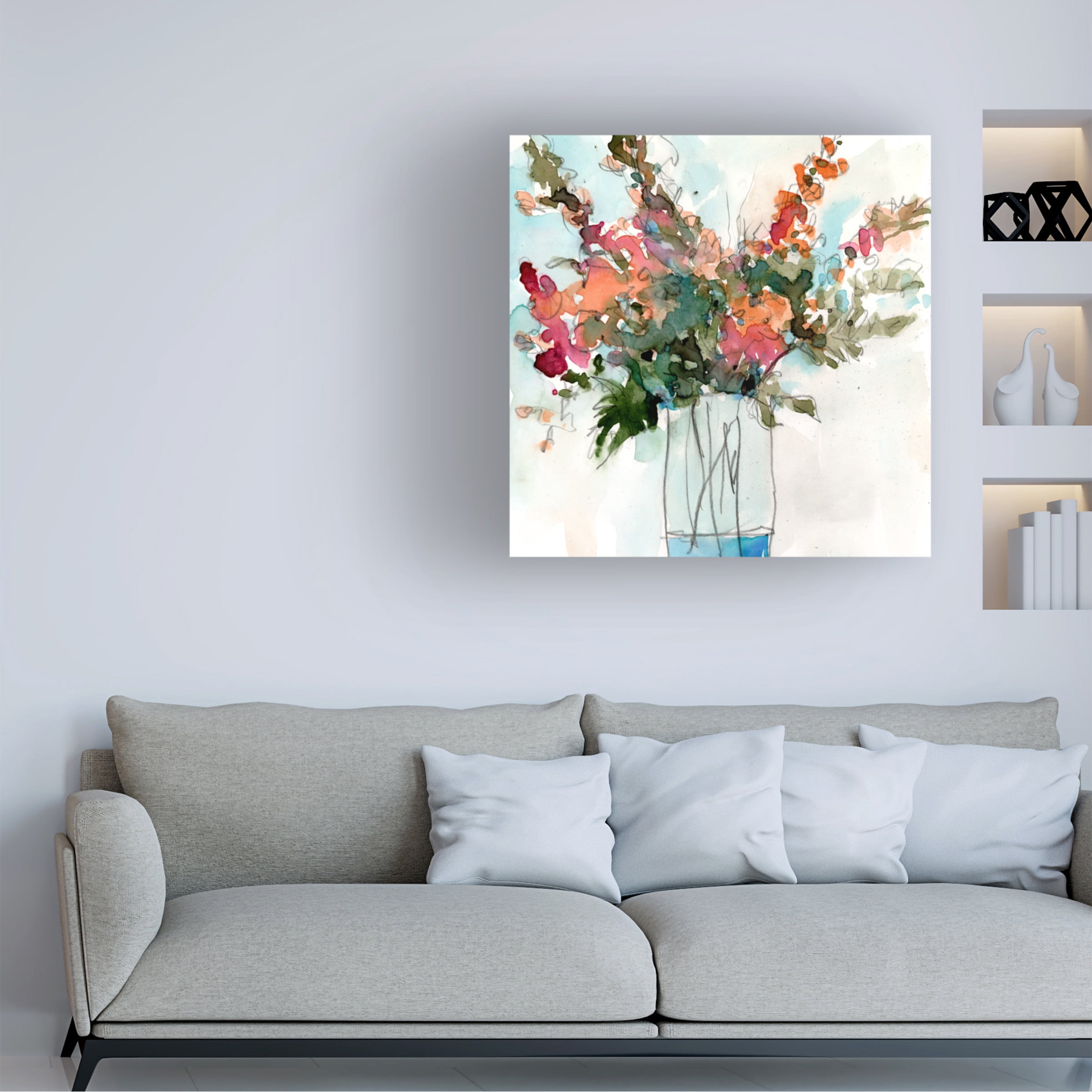 Samuel Dixon 'Water Garden Still Life I' Canvas Art