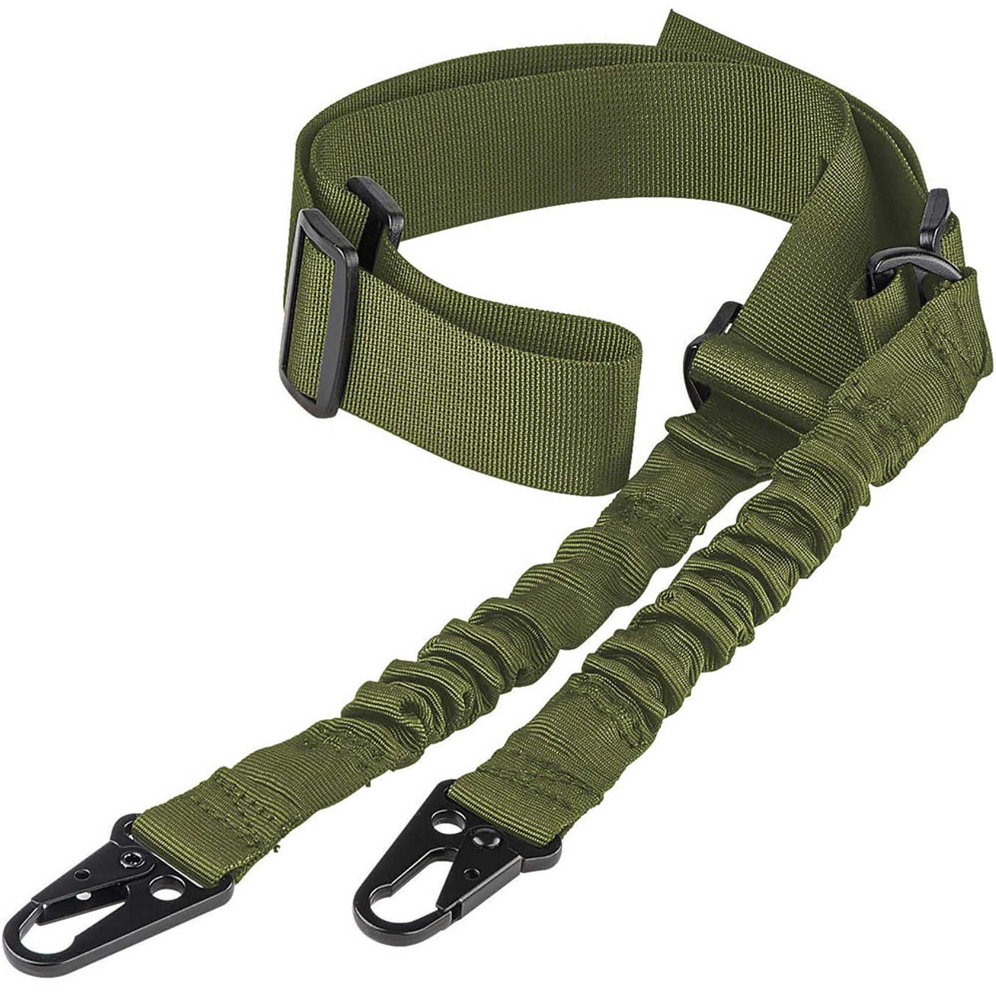 Tactical Dual 2 Two Point Nylon Adjustable Bungee Rifle Gun Sling Strap For 15 