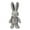 Gris, variante sur xiaxaixu Cartoon Rabbit Poupée en Peluche, Jouet Doux Mignon Cadeau d'Anniversaire pour Enfants Adultes