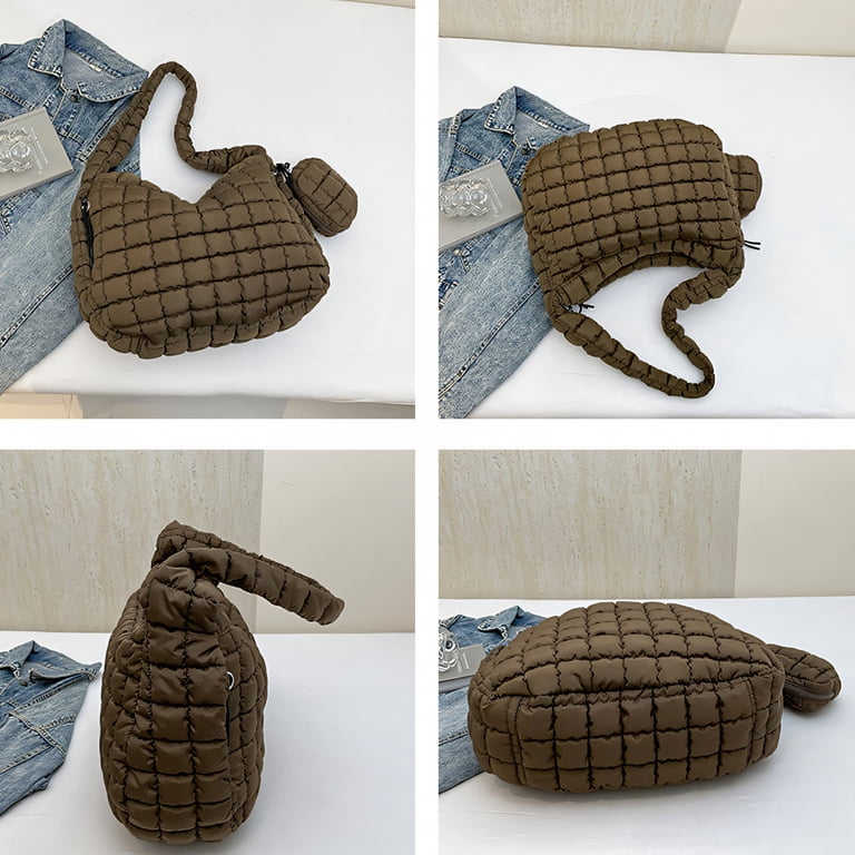 GASTROPOD Puffy Tote Bag,Nylon Fabric Puffer Purse,Interior Zip