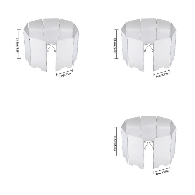 Greeniant Wind Sturdy Outdoor Guard Accessory Barbecue Protection Screen 9 Plates Aluminum Cover Windproof Cooker Alloy Type1