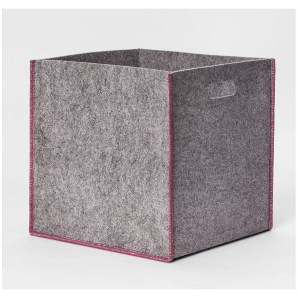 Storage Bin in Gray - 13" x 13" x 13" - Walmart.com