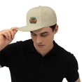 thumbnail image 6 of TEQUAN Flat Brim Hat Snapback Hats, Retro 70s Car Pattern Adjustable Men Baseball Cap (Yellow), 6 of 6