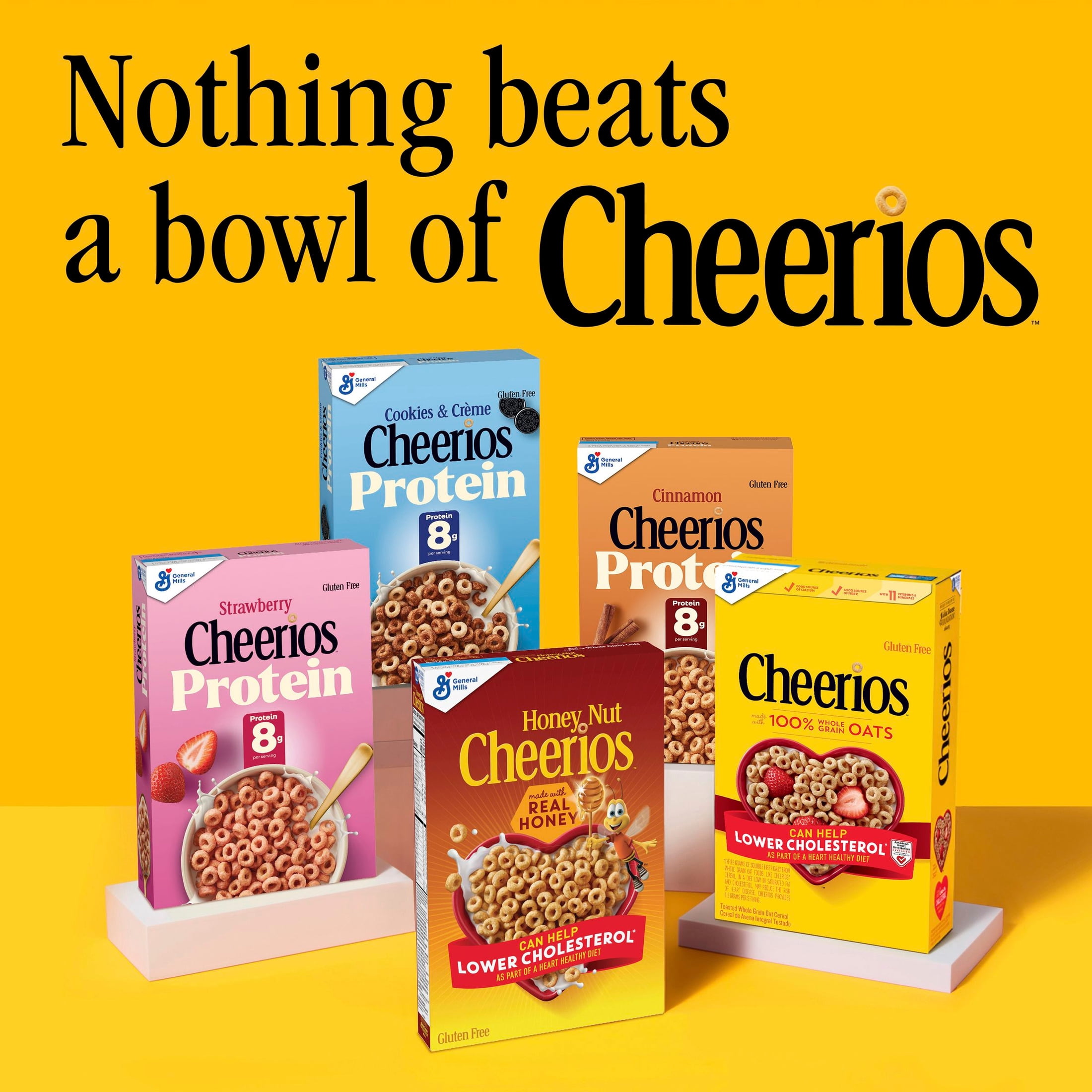 (2 pack) Honey Nut Cheerios, Heart Healthy Gluten Free Breakfast Cereal, Family Size, 18.8 oz