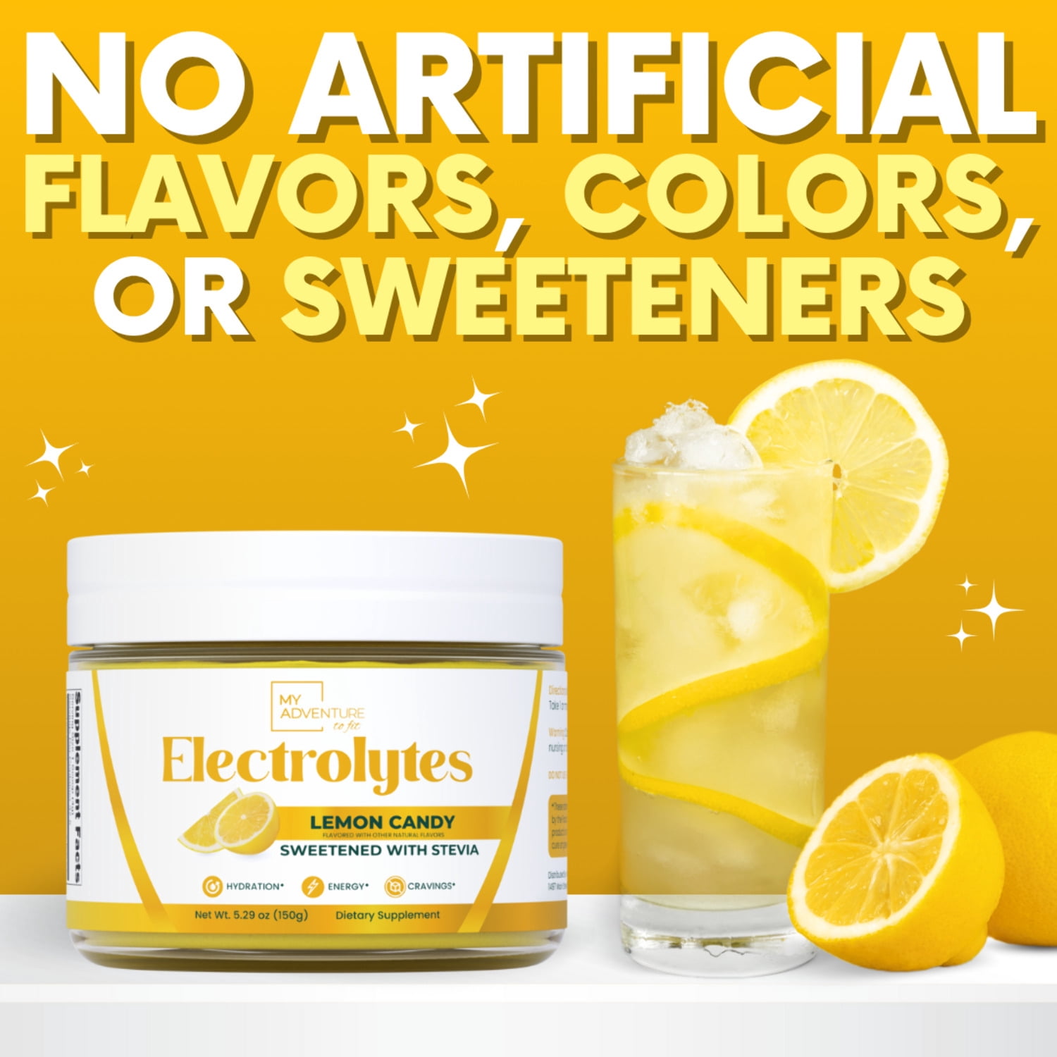 Lemon Candy Electrolytes - 37 Servings | Zero Sugar Hydration