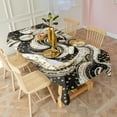 thumbnail image 3 of Black Marble Gold Dot Pattern Rectangle Tablecloth 60"x120",Waterproof Polyester Rectangle Table Cloth, Wipeable Spillproof Polyester Tablecloth for Dining, Camping, Indoor and Outdoor, 3 of 6