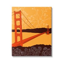 Stupell Industries Floral Pattern Water Bridge Graphic Art Gallery Wrapped Canvas Print Wall Art, Design by Shane Donahue