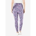 thumbnail image 2 of Woman Within Plus Size Stretch-Cotton Knit Pull-On Printed Leggings, 2 of 4