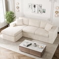 thumbnail image 3 of Walsunny Modular Sectional Sofa Couch with Chaise, No Assembly Foam Couch, Deep Seat Corduroy Sofa, Convertible L Shaped Cloud Couch for Living Room Apartment, Beige, 3 of 10