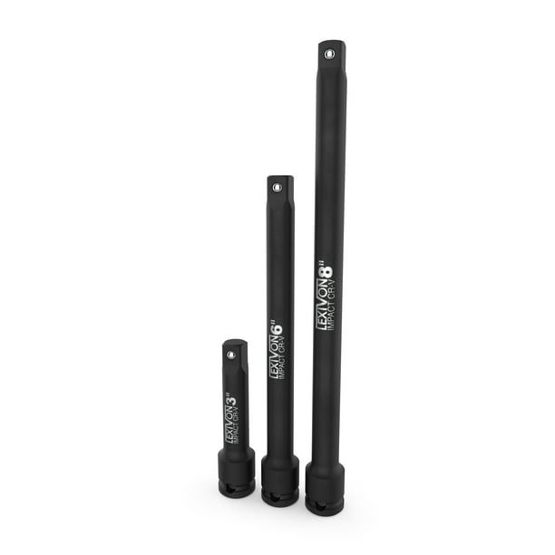 LEXIVON Impact Driver Extension Bar Set, 1/2" Drive Hardened and Heat