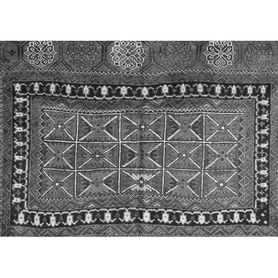 Ahgly Company Indoor Rectangle Persian Gray Traditional Area Rugs, 2' x 5'