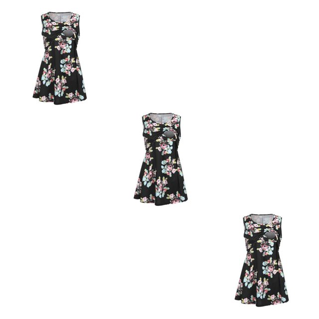 Minnieouse Camisa de maternidad para mujer Lactancia Blusa de maternidad con manga Top con cuello en O Type1 NO1