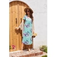 thumbnail image 5 of Ekouaer Long Nightgowns for Women House Dress Plus Size Sleepwear Pleated Full Length Loungwear, 5 of 7