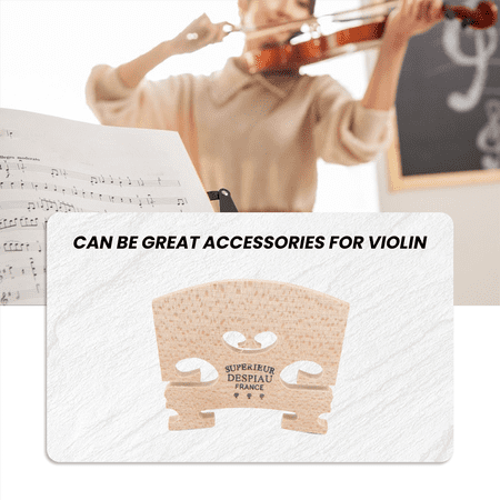 Adjustable Violin Bridge Maple,4/4 Size Violin Fitted Bridge Parts For 4/4 Size Violin Maple Wood color,1 x Violin Bridge