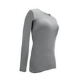thumbnail image 2 of Womens Long Sleeve T Shirt With Super-Soft Stretch Fabric Round Neck T-Shirts, 2 of 5