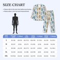 thumbnail image 4 of Balery Cartoon Poodle Dog Pijama para Hombre de Dos Piezas con Manga Larga, Conjunto de Dormir y Descanso Suave con Bolsillos-Medium, 4 of 7