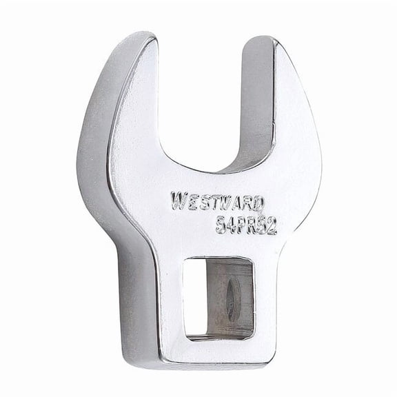 Westward 3/8" Drive, Metric Crowfoot Socket Wrench Open End, Chrome 54PR52