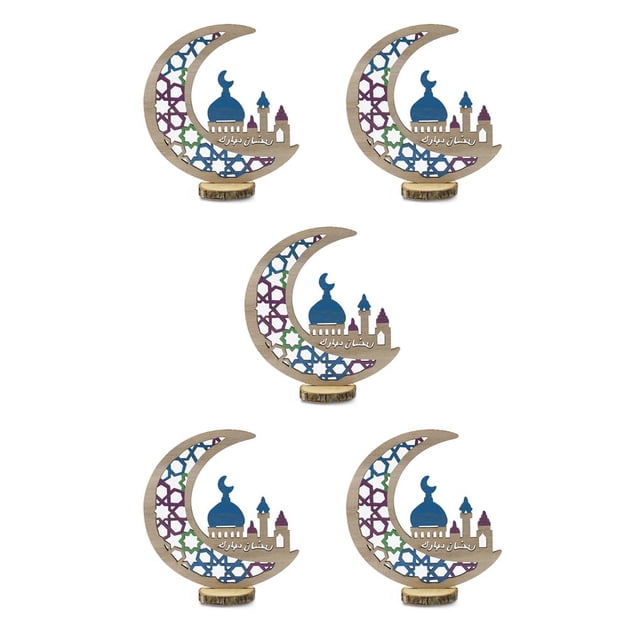 Advancent Eid Mubarak, suministros de decoración para fiestas, adornos para festivales, adornos artesanales musulmanes, exquisitas decoraciones de JM00442 5piezas Advancent CBP220915