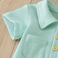 thumbnail image 6 of eileial Baby Boy Polo Romper Short Sleeve Solid Bodysuit Jumpsuit Collared Onsies Pique One-Piece Outfit,Blue 6-12 Months, 6 of 6