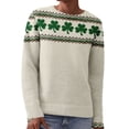 thumbnail image 5 of St Patricks Day Sweater Women Long Sleeve Crewneck Irish Oversized Pullover Plus Size Sweater, 5 of 8