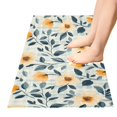 thumbnail image 5 of Dailycode Peach Flowers with Gingham Bathroom Rugs Non Slip Absorbent Soft Plush Quick Dry Bath Mat, 39"x20", 5 of 8