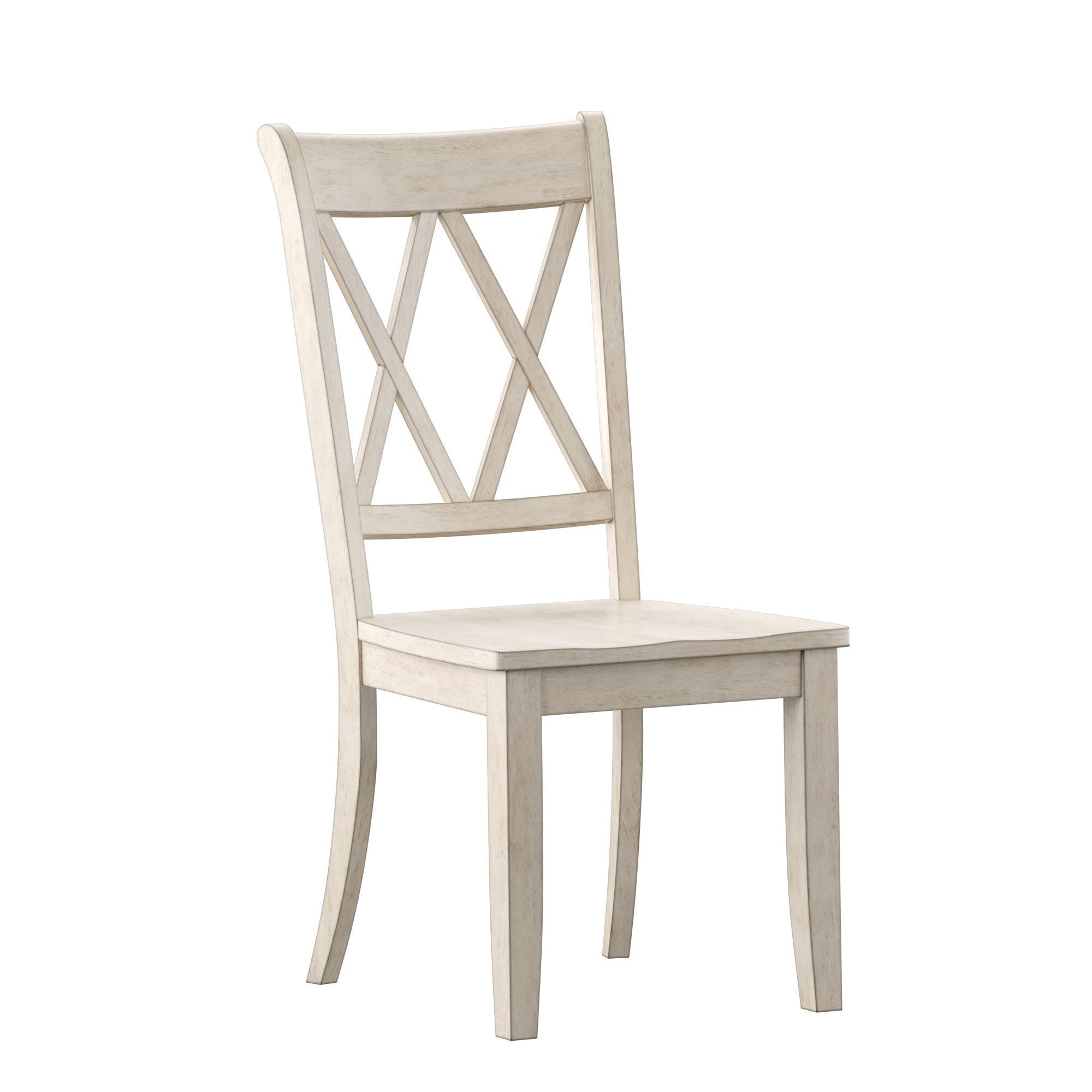 椅子 JS funituer CHINON CHAIR(WOOD SEAT) Weston Home Farmhouse Wood Dining Side Chair, Antique White (Set