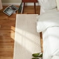 thumbnail image 2 of TOWN & COUNTRY EVERYDAY Stone Geo Curve Soft Felt Everwash®, Machine Washable Area Rug with Non-Slip Backing, Geometric Rug, Taupe, 1'7"x7'2", 2 of 10