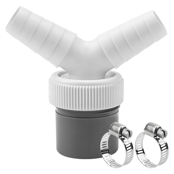 Y Shaped Drain Splitter Washing Machines Double Outlet Adapter Plastic Texture Drain Connector Suitable for 40mm Pipes