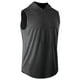 thumbnail image 5 of Blusa sin mangas con capucha para hombre, color liso, informal, deportiva, sin mangas, con capucha, de poliéster, 5 of 5
