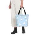 thumbnail image 5 of Honeii Goose White Flowers Print Women Top Handle Satchel Handbags,Fashion Handbag,Messenger Tote Bag Purse for Women,Shoulder Bag Handbag for Travel, Work, 5 of 6