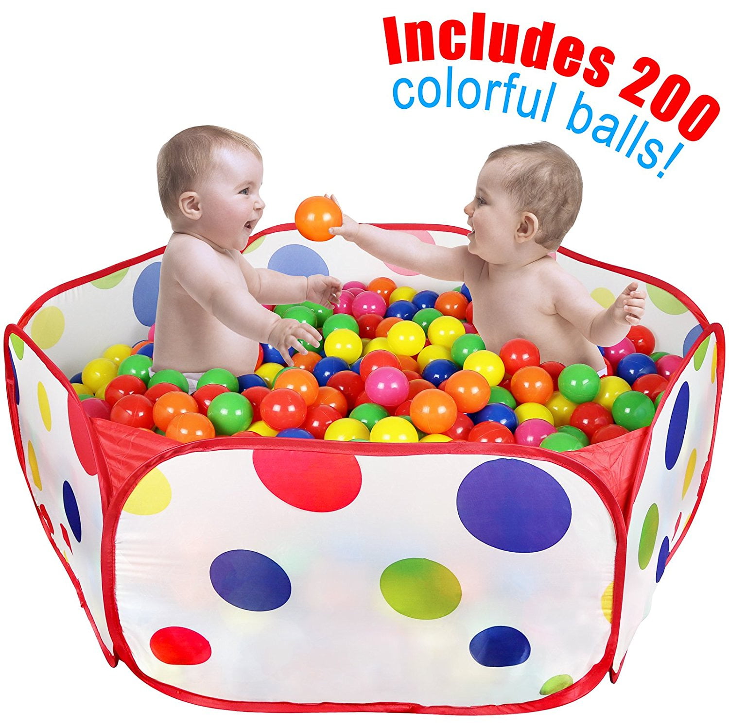 Click N Play Kids Ball Pit Playpen, With 200 Crush Proof Play Balls ...