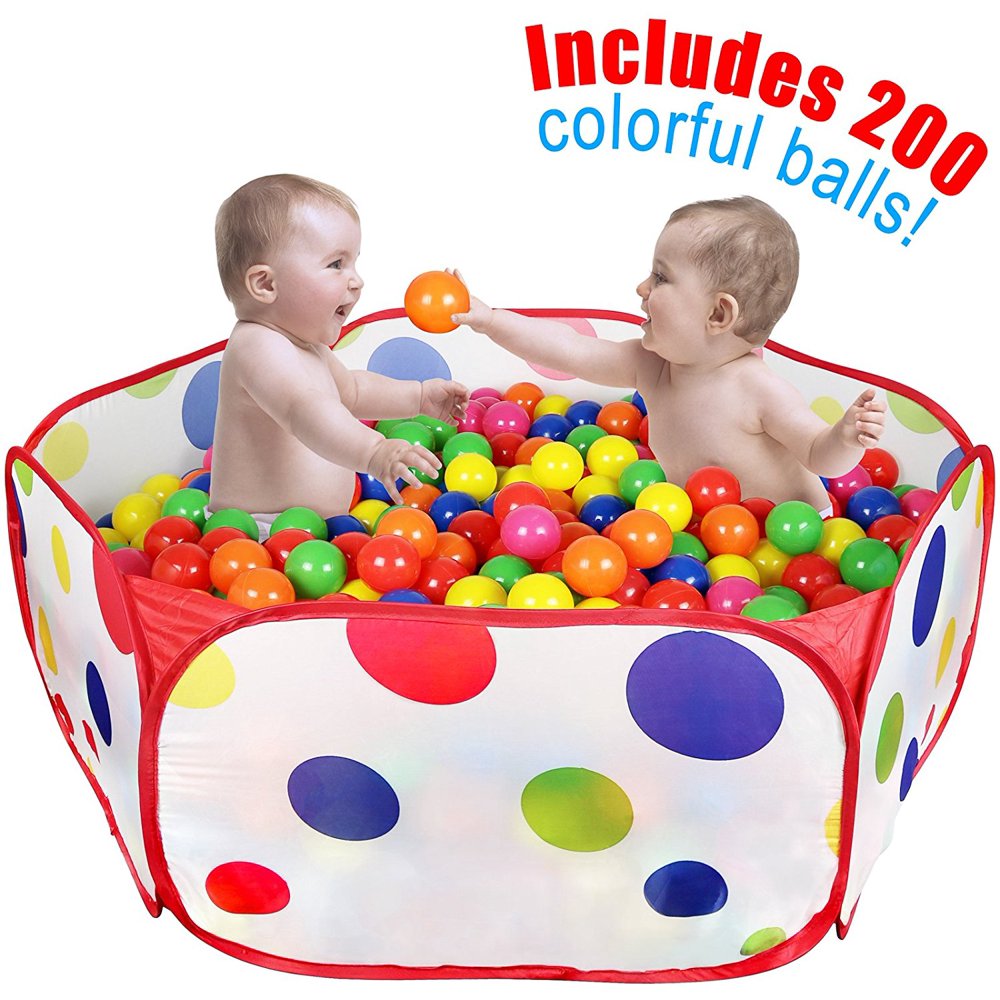 Click N Play Kids Ball Pit Playpen, With 200 Crush Proof Play Balls
