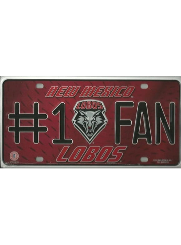 New Mexico Lobos #1 Fan License Plate