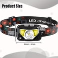 thumbnail image 2 of QJUHUNG 2pcs Headlamp Flashlight With 8 Mode  Motion Sensor Head Lamp, 2 of 6