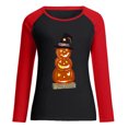 thumbnail image 4 of Qiopertar Mode Printemps Patchwork Imprimé Manches Longues Col Rond Tee-Shirt Décontracté Liquidation Livraison Gratuite à Moins de 5$ jusqu'à 90% de Réduction, 4 of 4