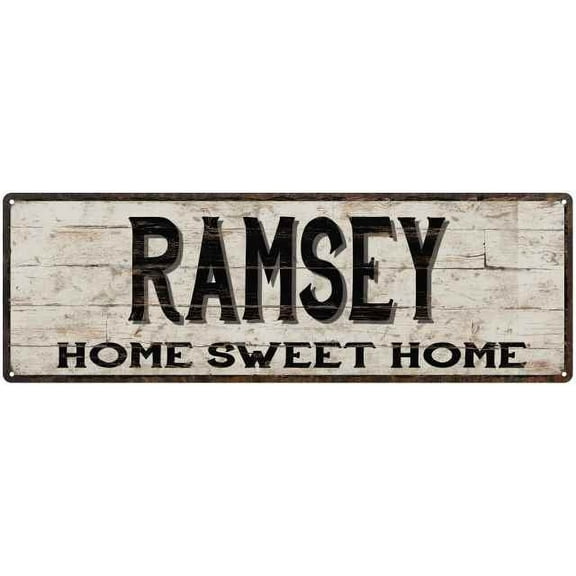 RAMSEY Rustic Home Sweet Home Sign Gift 6x18 Metal Decor 206180084373