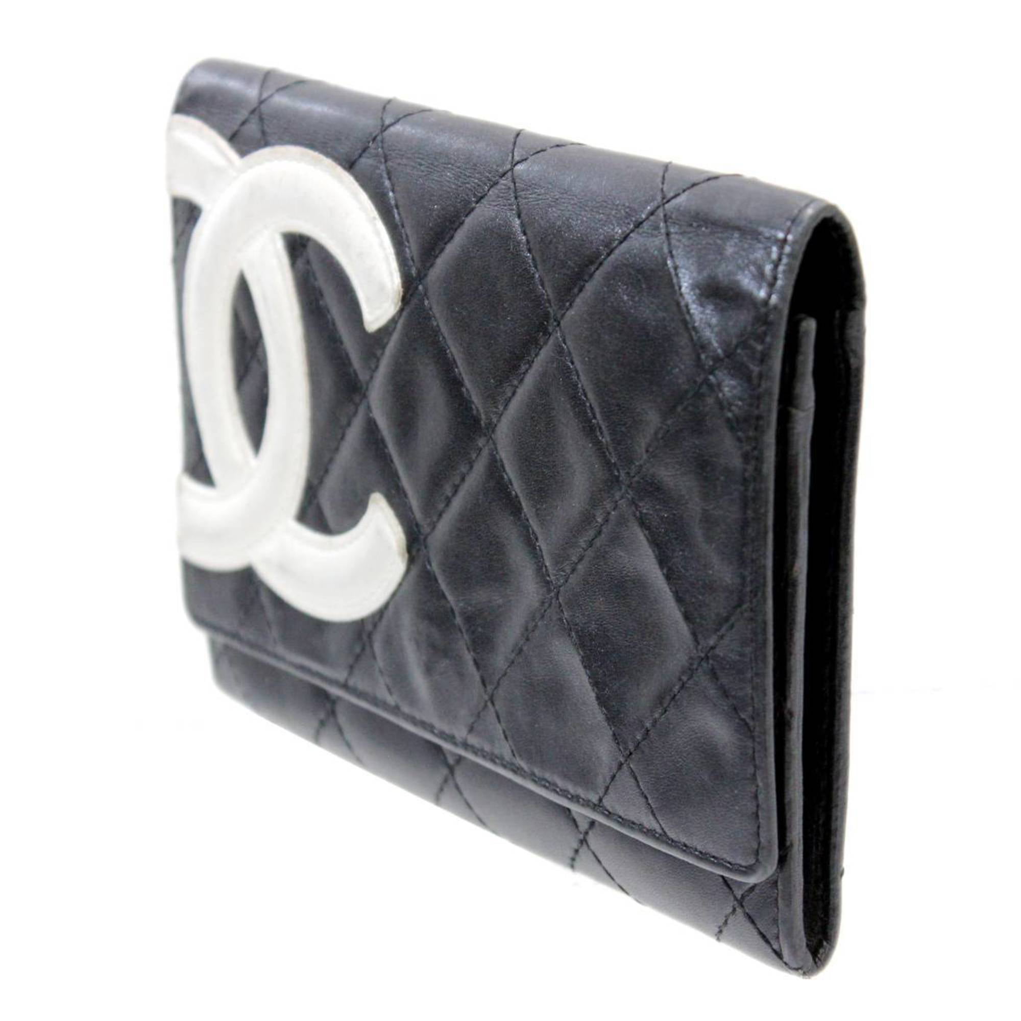 Chanel Wallet Purse Cambon line Black Pink Woman Authentic Used Y6130  eBay