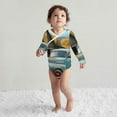 Tebeau Vintage Truck Farm Scene Print Baby Long Sleeve Bodysuit Long