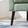 thumbnail image 5 of Accent Chair,Fabric Armchair Club Chair Single Chair Upholstered Arm Chair with Solid Wood Legs for Living Room/Bedroom,Green, 5 of 7
