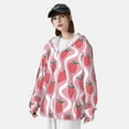 thumbnail image 5 of Daiia Strawberries UPF 50+ Sun Protection Hoodie Jacket Lightweight Long Sleeve Sun Shirt for Women Men with Pocket Hiking Outdoor-XX-Large, 5 of 9