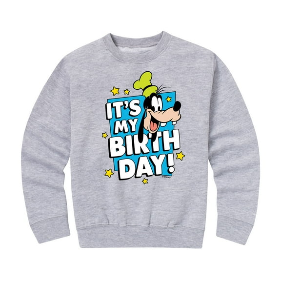 Disney - Goofy It's My Birthday Graphic Long Sleeve Fleece Sweatshirt