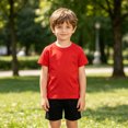 thumbnail image 3 of Toddler Kids Boys Girls Short Sleeve Basic T Shirt Casual Summer Tees Tops Solid Color, 3 of 5