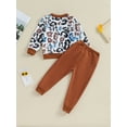 thumbnail image 4 of Wassery Kids Boys Clothes Set Little Boys Graphic Print Long Sleeve Sweatshirt and Solid Color Pants Set 3T 4T 5T 6T 7T Child Boys Autumn 2 Piece Clothing, 4 of 8