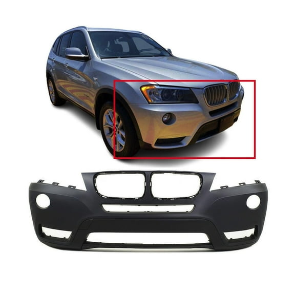 DCP Front Bumper Cover For 2011-2014 BMW X3 w/ fog light holes xDrive