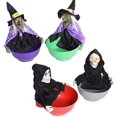 thumbnail image 2 of Cuenco para dulces de Halloween, bruja que hace sonido con ojos rojos brillantes, bandeja para servir comida de frutas sin batería Adepaton WLJ-1562, 2 of 4
