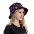 thumbnail image 4 of Sombrero de pescador Retro de los años 80 y 90 para hombre y mujer, gorra plegable para el sol, accesorios para fiesta Rave, sombrero de pescador, 4 of 5